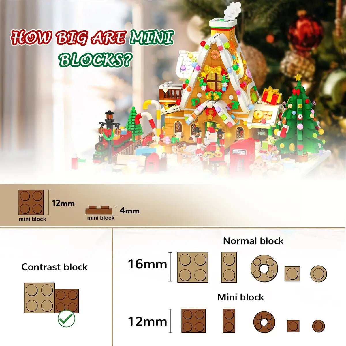 Advent Calendar 2025 – Gingerbread House LED Building Set, 24 Days Christmas Countdown - silverfoxgoods
